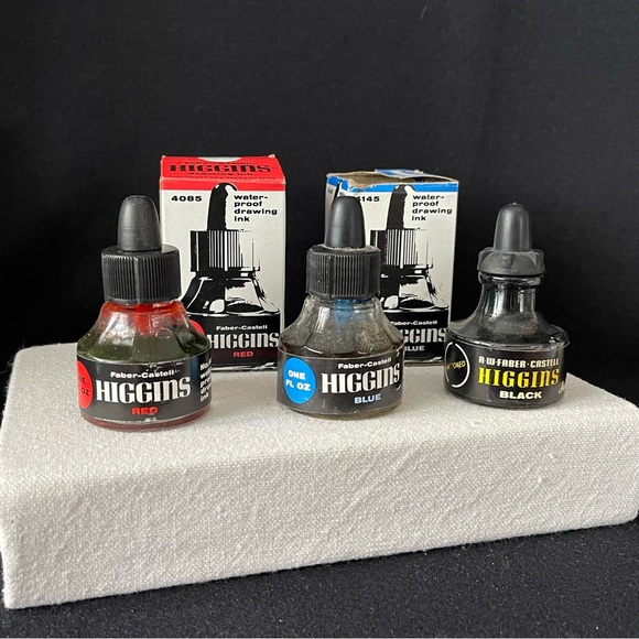 7 Bottles with 6 boxes - Writing Fluid & Drawing Ink - Vintage - Picture 8 of 14